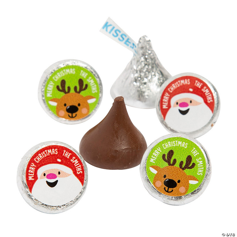Personalized Christmas Hershey&#8217;s<sup>&#174;</sup> Kisses<sup>&#174;</sup> Stickers - 60 Pc. Image Thumbnail