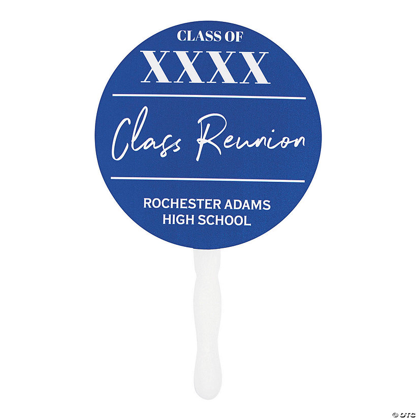 Personalized Class Reunion Hand Fans 12 Pc. Oriental Trading