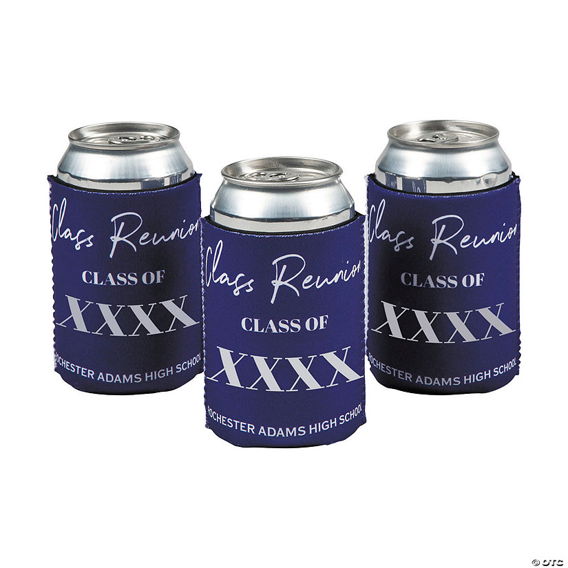 Personalized Class Reunion Neutral Can Coolers - 12 Pc. Image