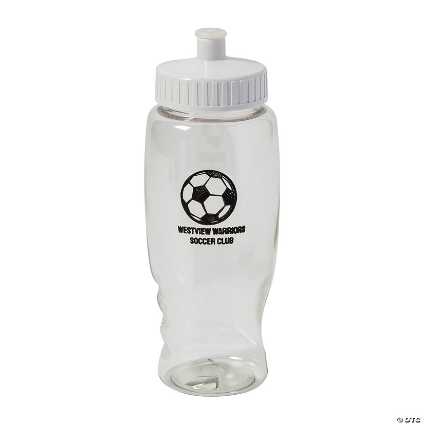 Personalized Clear Soccer Water Bottles – 50 Pc.