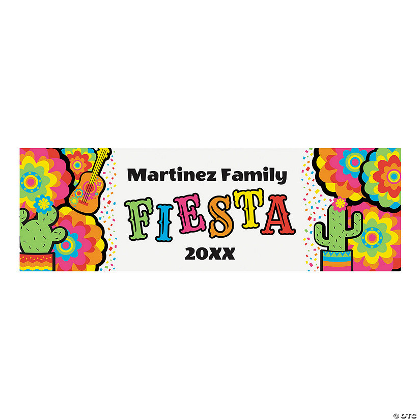 Personalized Colorful Fiesta Banner - Small Image Thumbnail
