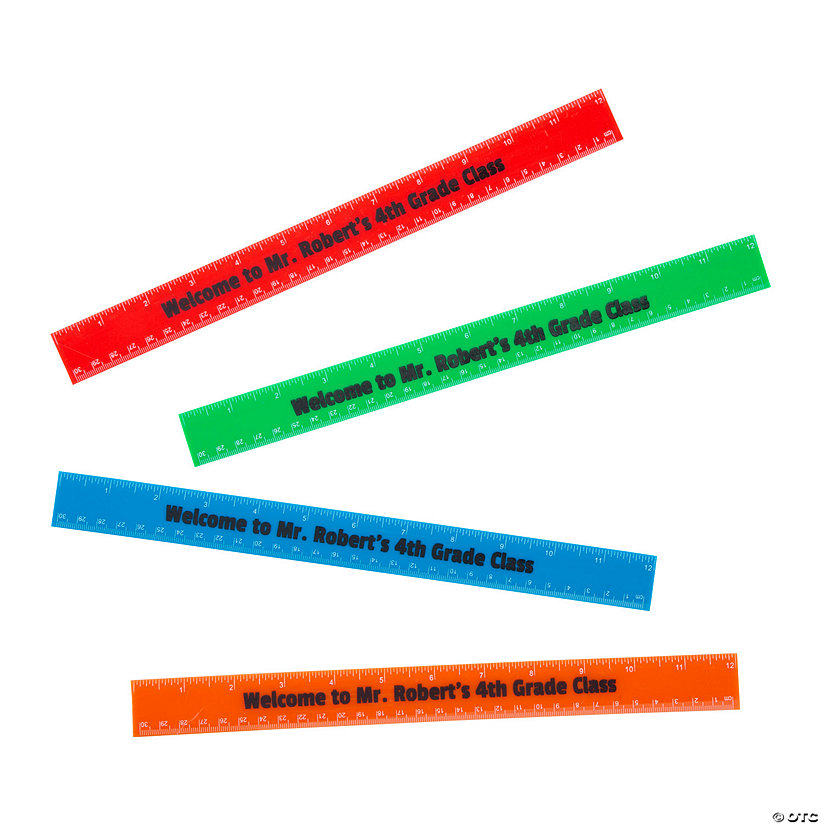 Personalized Colorful Rulers - 24 Pc. | Oriental Trading