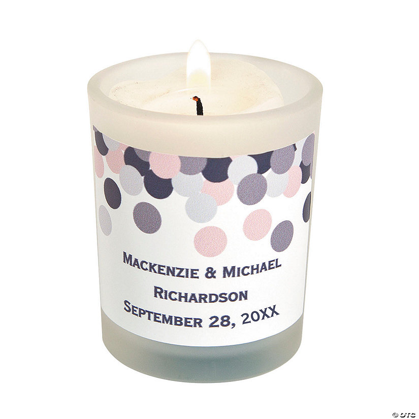 Personalized Confetti Design Votive Candle Holders 12 Pc. Oriental