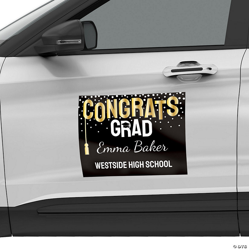 Personalized Congrats Grad Car Magnet Image Thumbnail