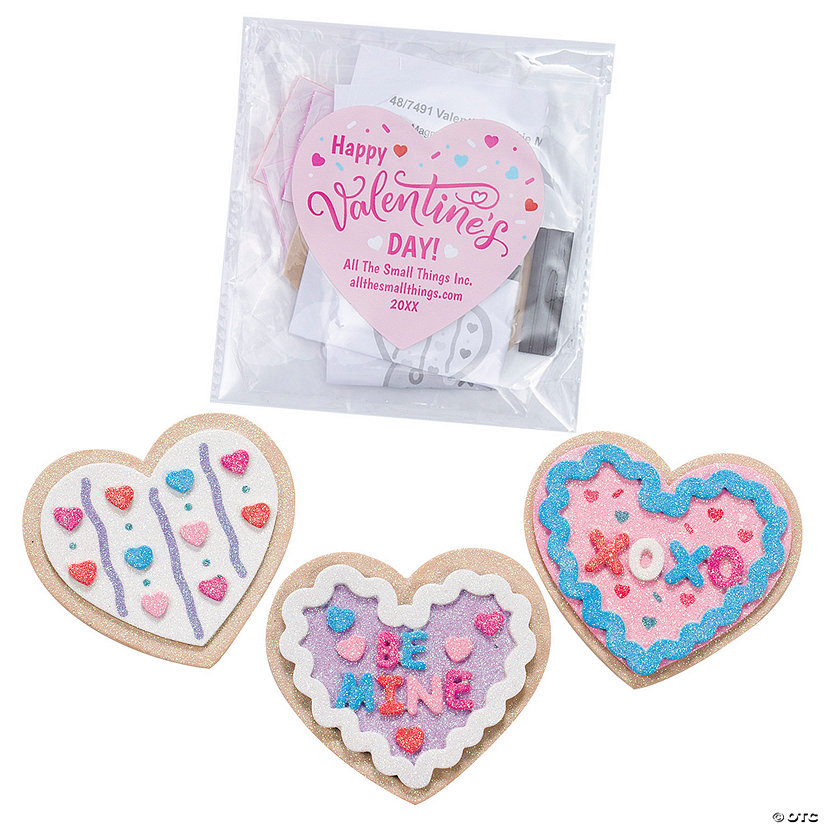 Personalized Cookie Magnet Craft Kit Valentine Exchanges for 24 Image