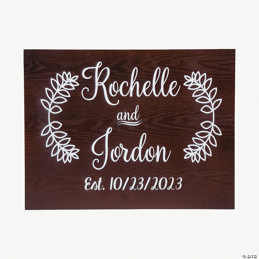 Personalized Couple&#8217;s Names Wedding Sign Image Thumbnail