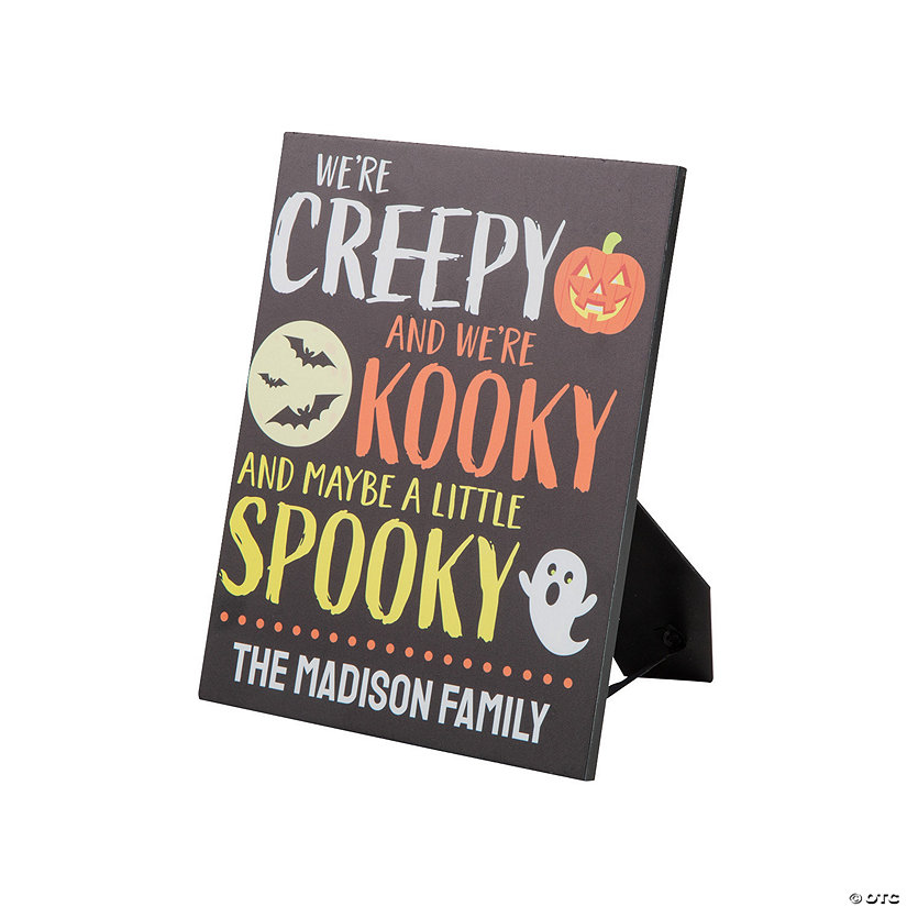 Personalized Creepy, Kooky, Spooky Family Name Tabletop Sign | Oriental ...