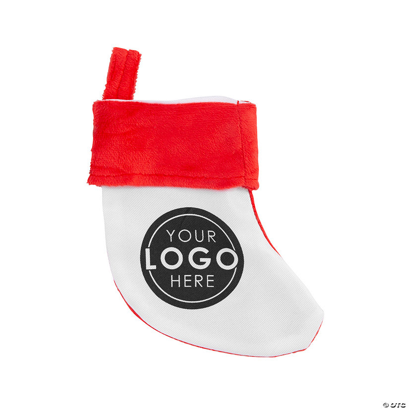 Personalized Custom Full-Color Logo Mini Christmas Stockings - 12 Pc. Image Thumbnail