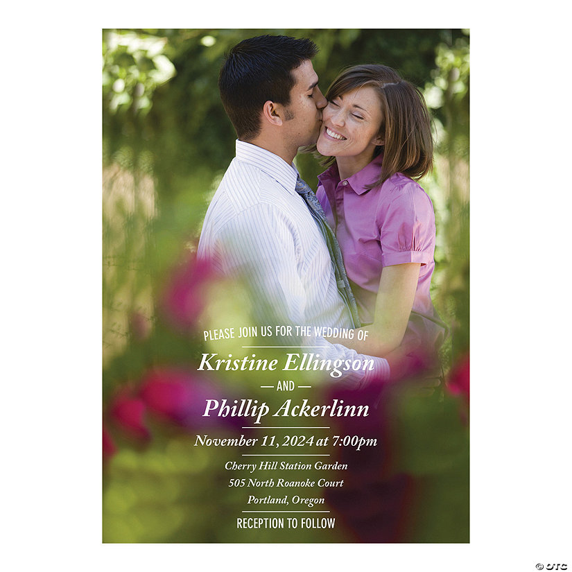 Personalized Custom Photo Wedding Invitations Oriental Trading