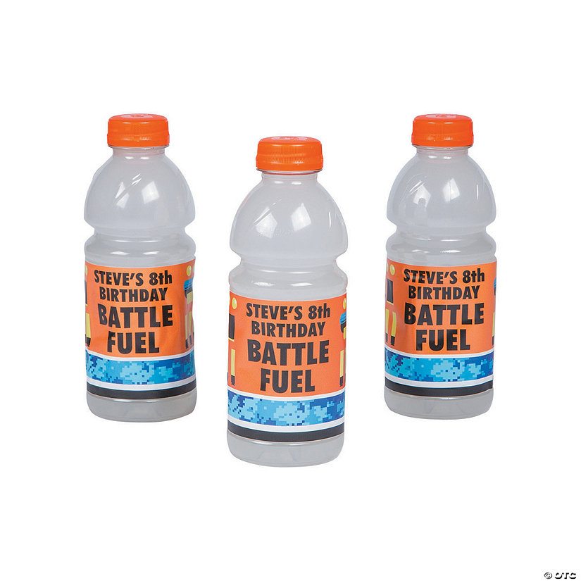 Personalized Dart Battle Sports Drink Bottle Labels - 24 Pc. Image Thumbnail