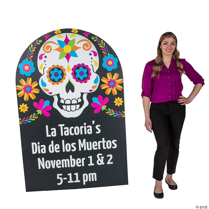 Personalized Day of the Dead Party Cardboard Cutout Stand-Up Image Thumbnail