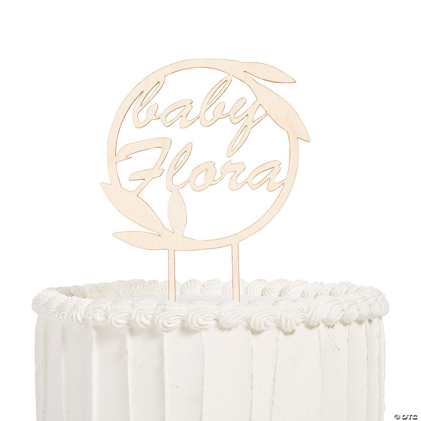 Personalized DIY Unfinished Baby Name Cake Topper Image Thumbnail