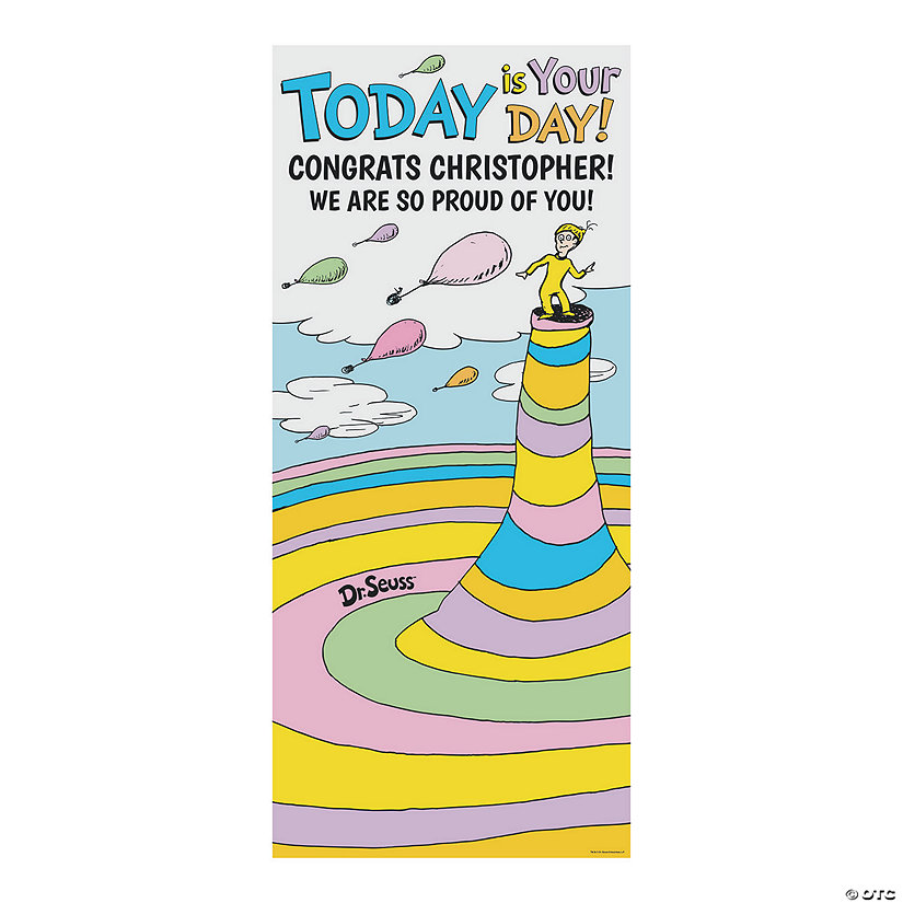 Personalized Dr. Seuss&#8482; Oh, the Places You&#8217;ll Go Backdrop Banner Image Thumbnail