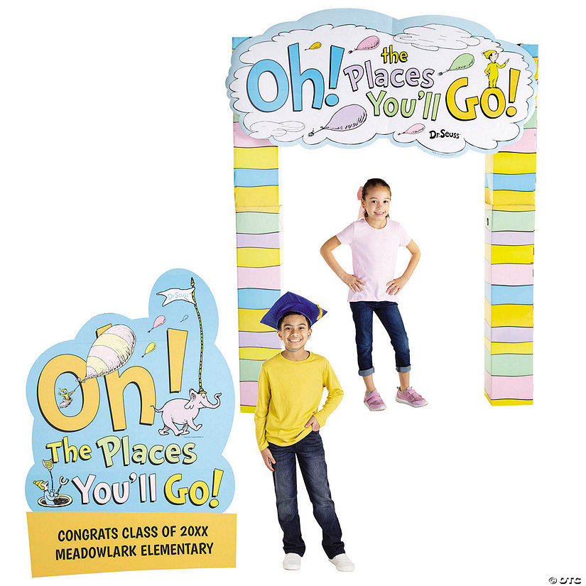 Personalized Dr. Seuss&#8482; Oh, the Places You&#8217;ll Go Graduation Party Cardboard Stand-Up Kit - 2 Pc. Image Thumbnail