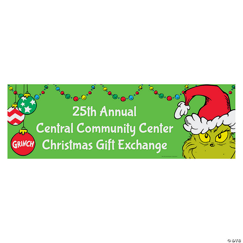 Personalized Dr. Seuss&#8482; The Grinch Banner - Large Image Thumbnail