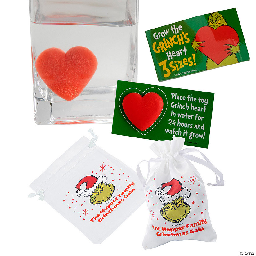 Personalized Dr. Seuss&#8482; The Grinch Favor Bag & Heart Handout Kit for 48 Image