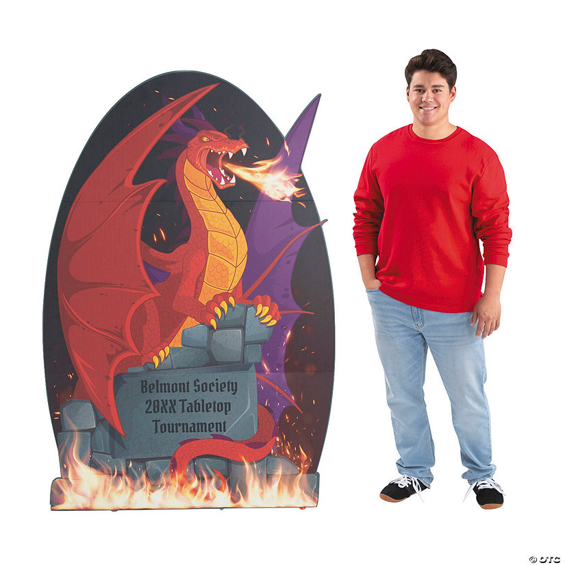Personalized Dragon Party Life-Size Cardboard Cutout Stand-Up Image Thumbnail