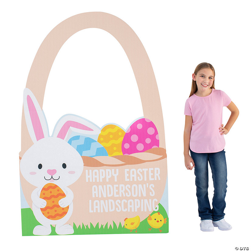 Personalized Easter Basket LifeSize Cardboard StandUp Oriental Trading