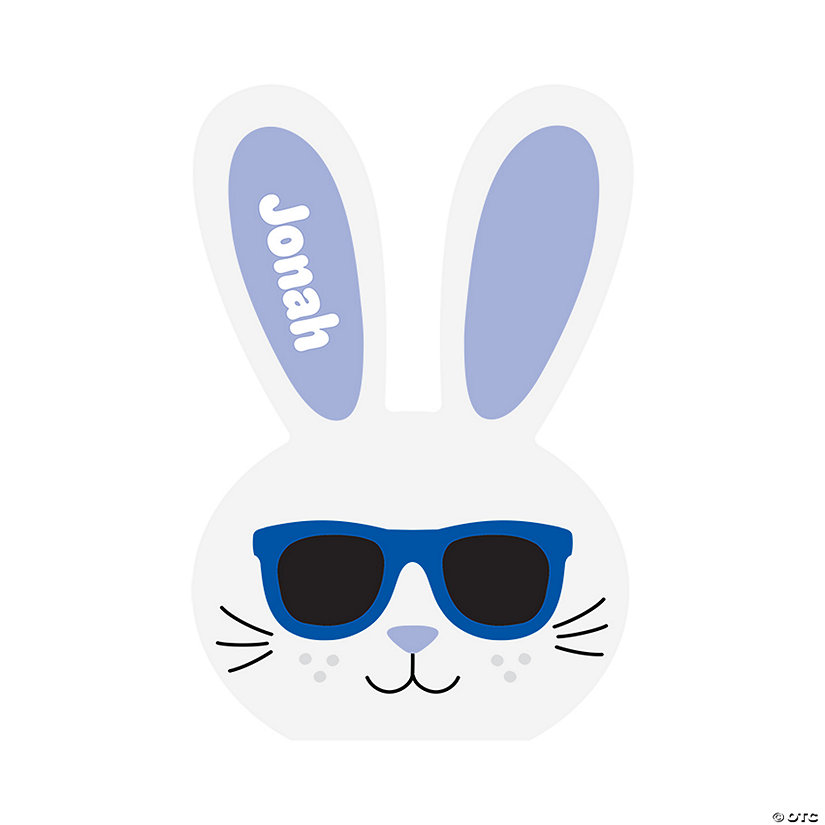 Personalized Easter Bunny With Sunglasses Tabletop Decoration Image