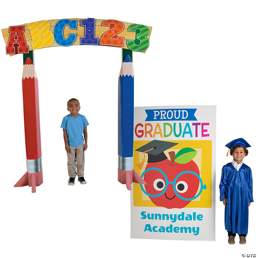 Personalized Elementary Graduation Arch and Sign Stand-Up Kit - 2 Pc. Image Thumbnail