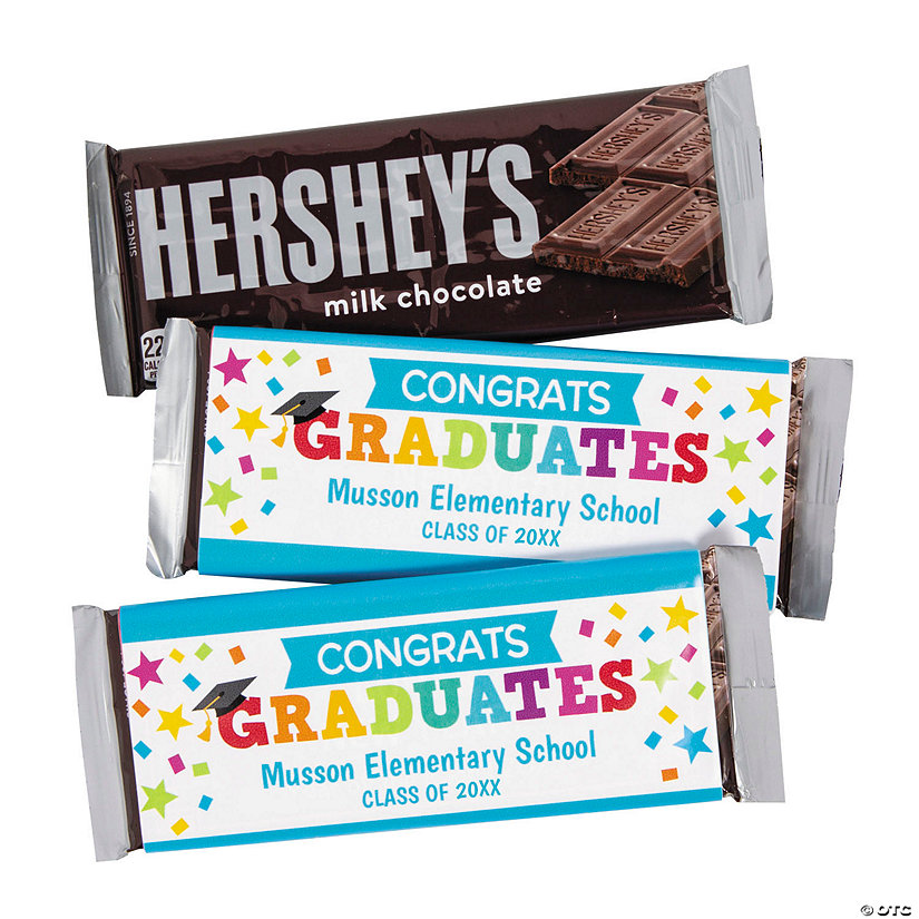Personalized Elementary Graduation Candy Bar Sticker Labels - 12 Pc. Image