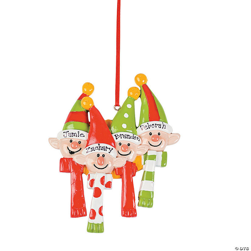 Personalized Elves Ornament Four Elves Discontinued