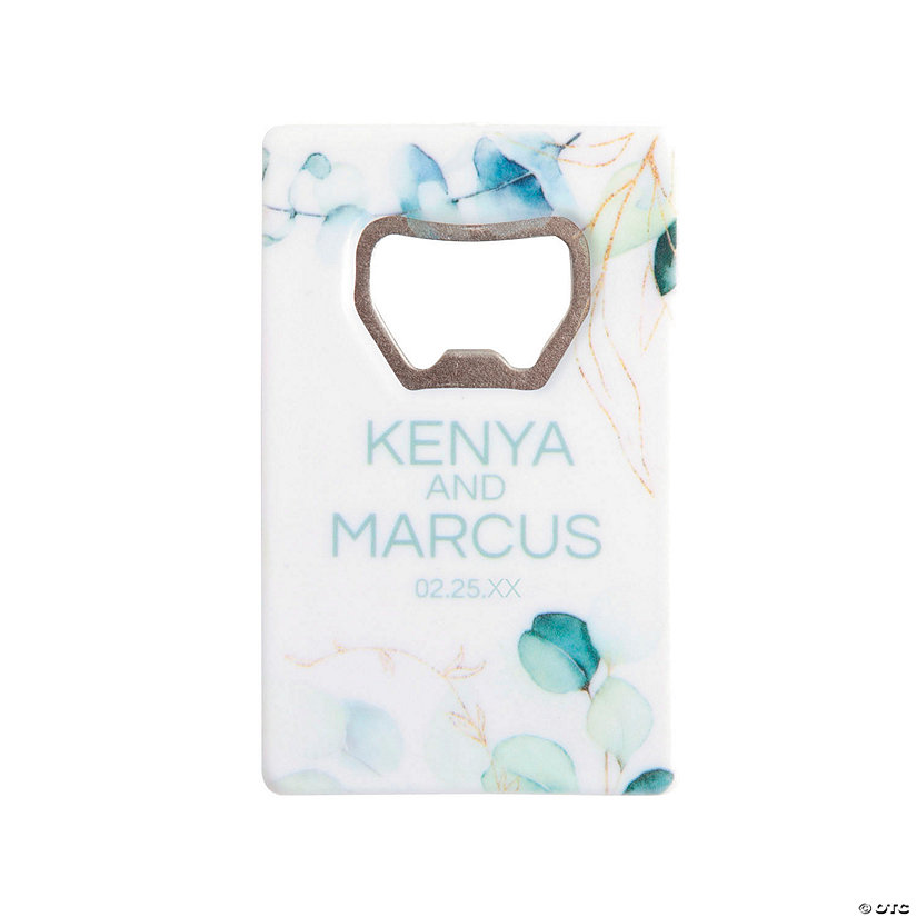 Personalized Eucalyptus Bottle Openers - 12 Pc. Image