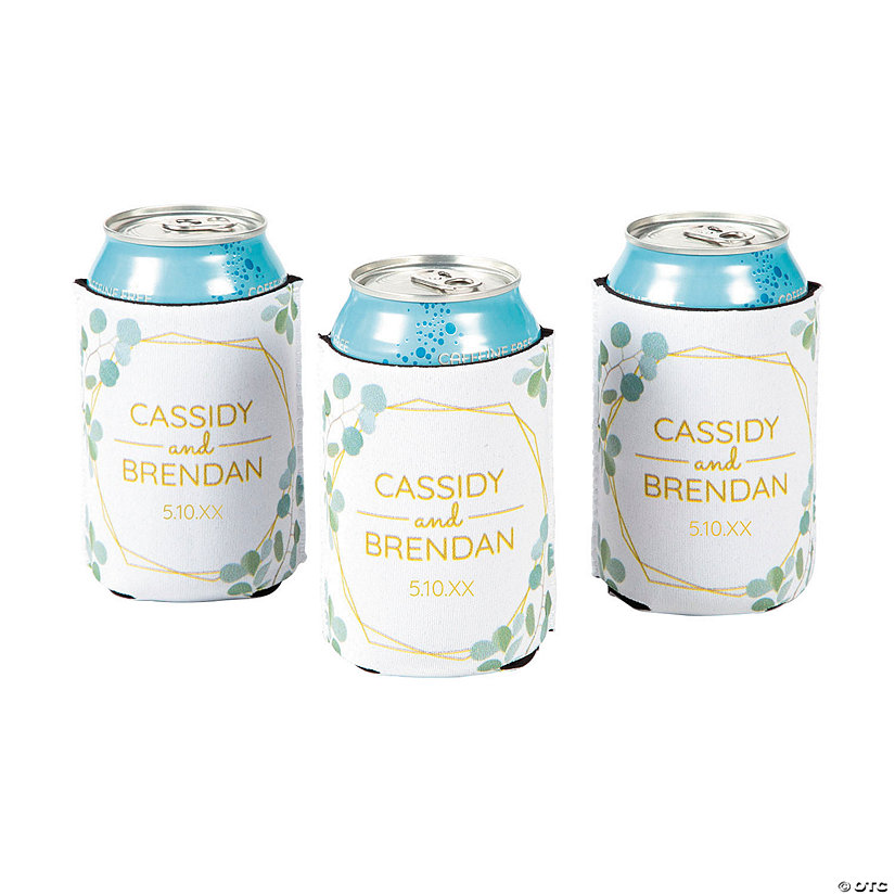 Personalized Eucalyptus Can Coolers - 12 Pc. Image Thumbnail