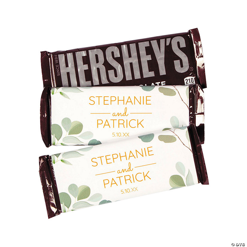 Personalized Eucalyptus Candy Bar Labels - 12 Pc. Image