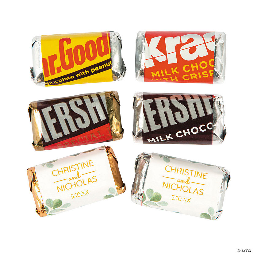 Personalized Eucalyptus Mini Candy Bar Labels - 30 Pc. Image