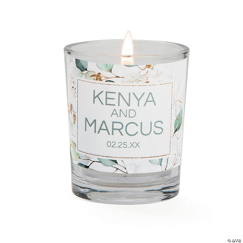 Personalized Eucalyptus Votive Holders - 12 Pc. Image