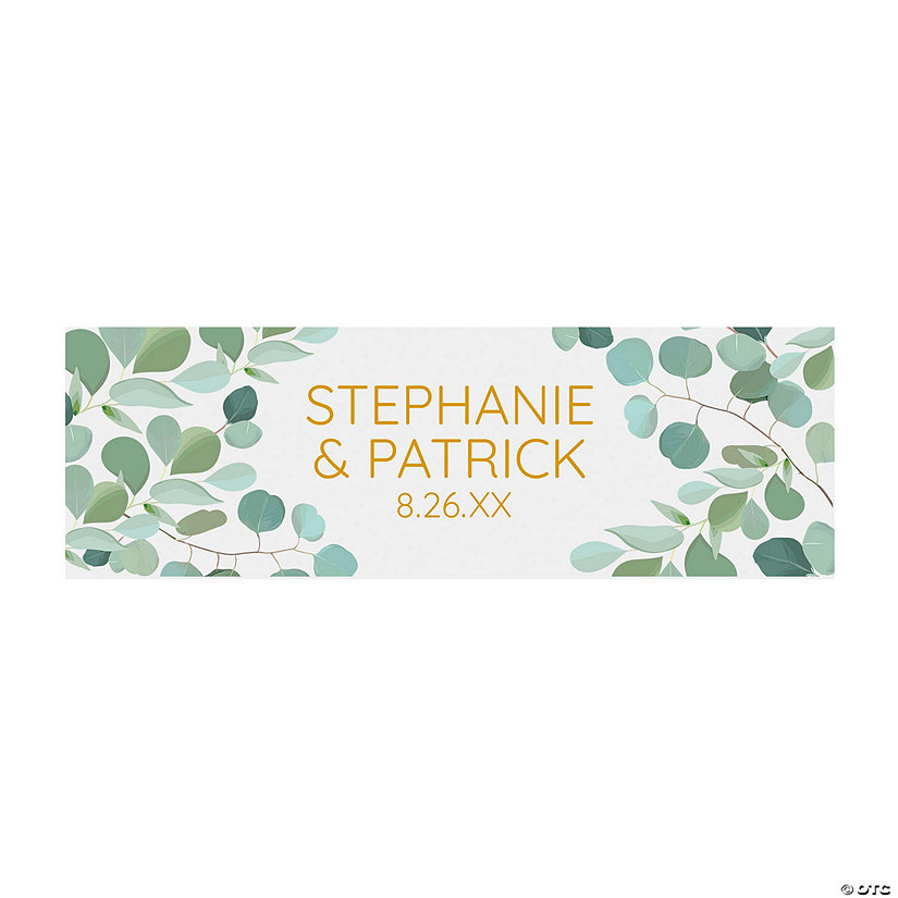 Personalized Eucalyptus Wedding Banner - Small Image Thumbnail