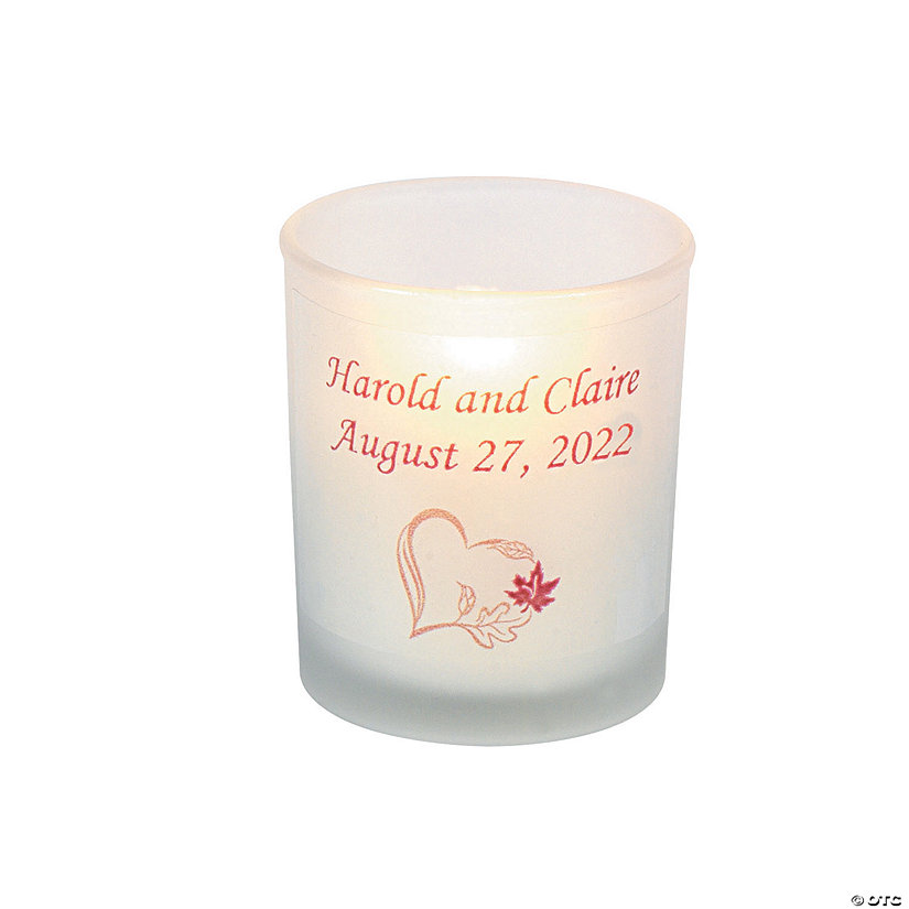 Personalized Fall Wedding Votive Candle Holders Oriental Trading