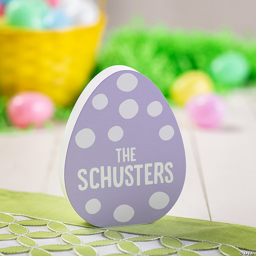 Personalized Family Name Easter Egg Tabletop Decoration Image Thumbnail