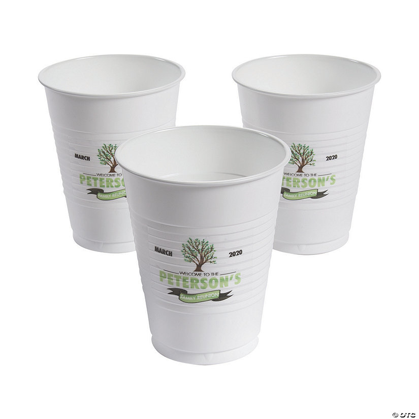 Personalized Family Reunion Disposable Plastic Cups Oriental Trading