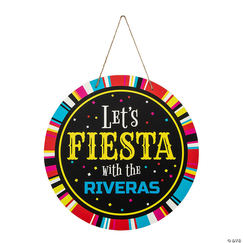 Personalized Fiesta Round Door Sign Image Thumbnail