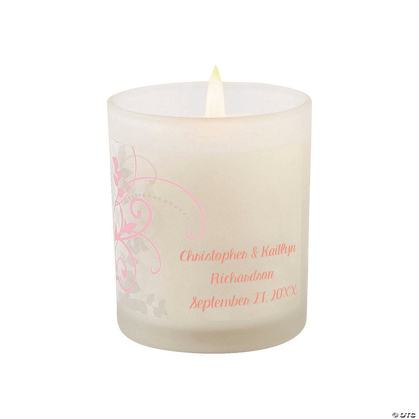 Personalized Flourish Wedding Votive Candle Holders 12 Pc. Oriental