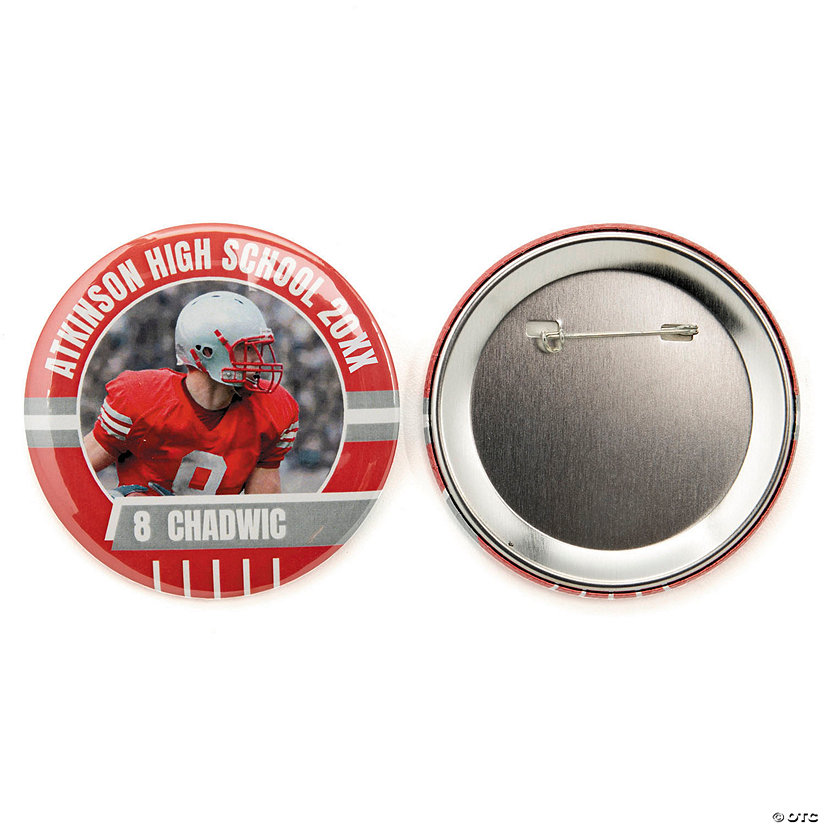Personalized Football Buttons - 12 Pc. Image Thumbnail