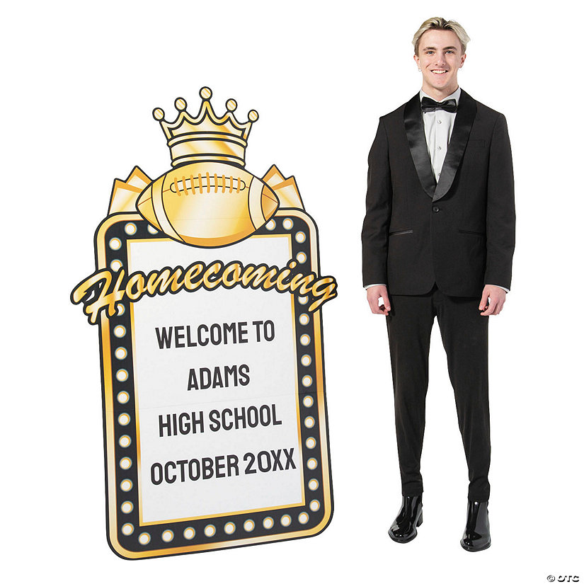 Personalized Football Homecoming Cardboard Cutout Stand-Up Image Thumbnail
