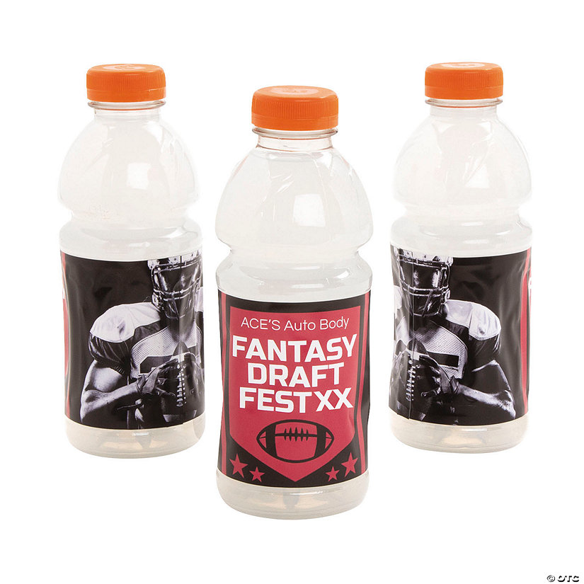 Personalized Football Sports Drink Bottle Labels - 24 Pc. Image Thumbnail