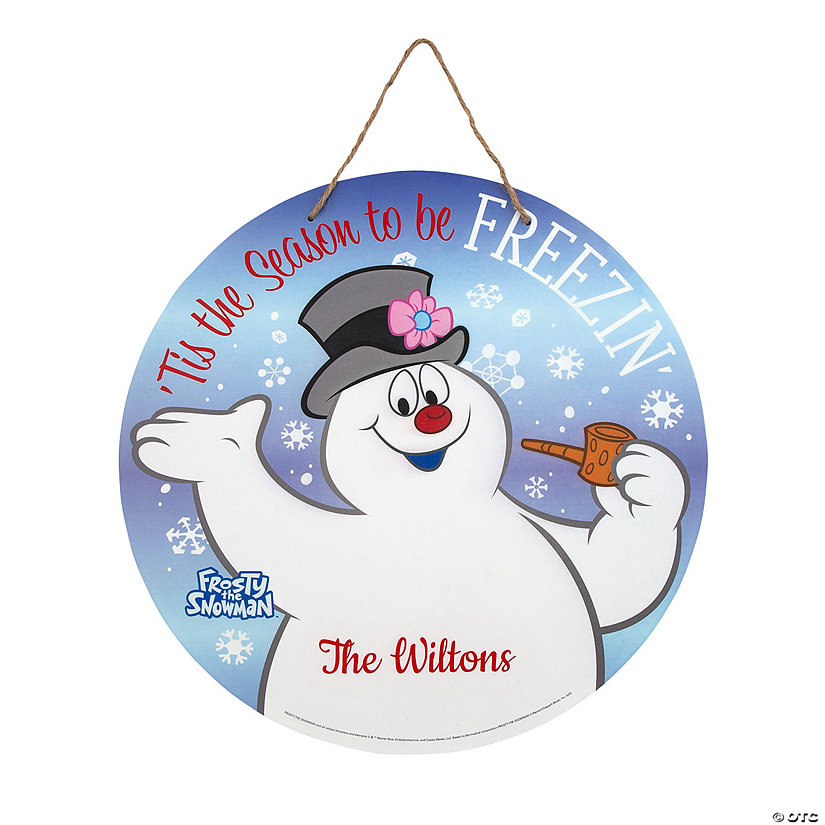Personalized Frosty the Snowman&#8482; Door Sign Image Thumbnail