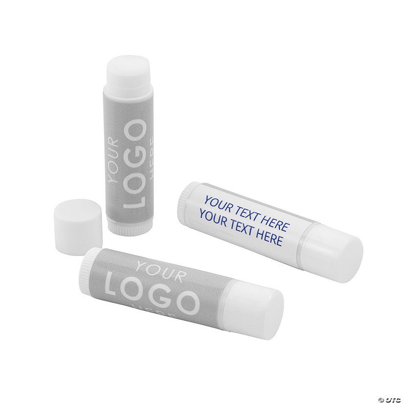Personalized Full-Color Logo Lip Balm Covers - 12 Pc. Image