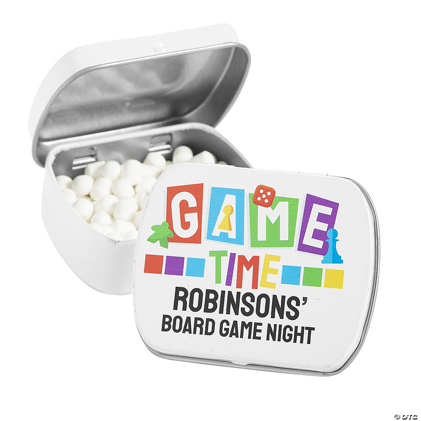 Personalized Game Night Mint Tins 24 Pc. Oriental Trading