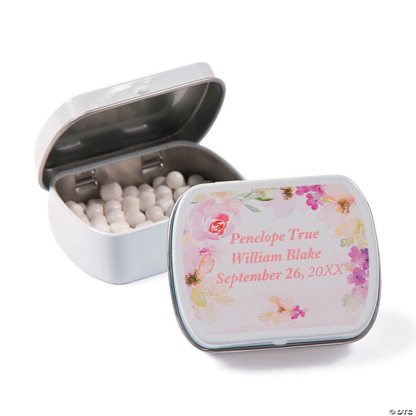 Personalized Garden Party Wedding Mint Tins 24 Pc.