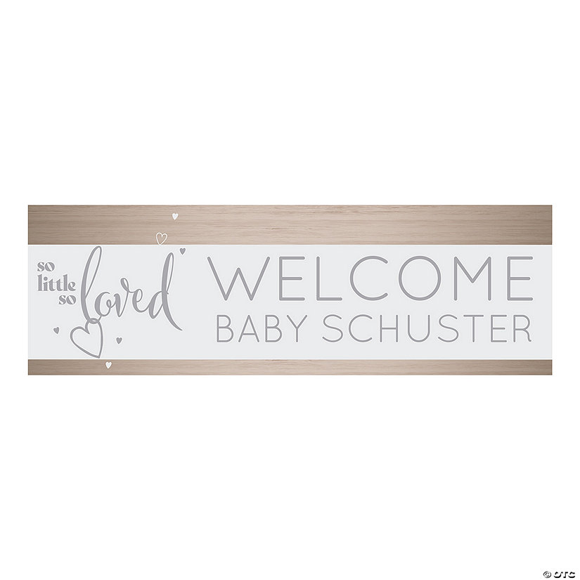 Personalized Gender Neutral Baby Shower Banner - Large Image Thumbnail
