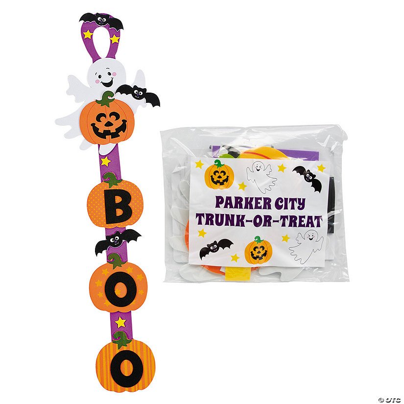 Personalized Ghost Door Hanger Craft Kit Handout for 12 Image