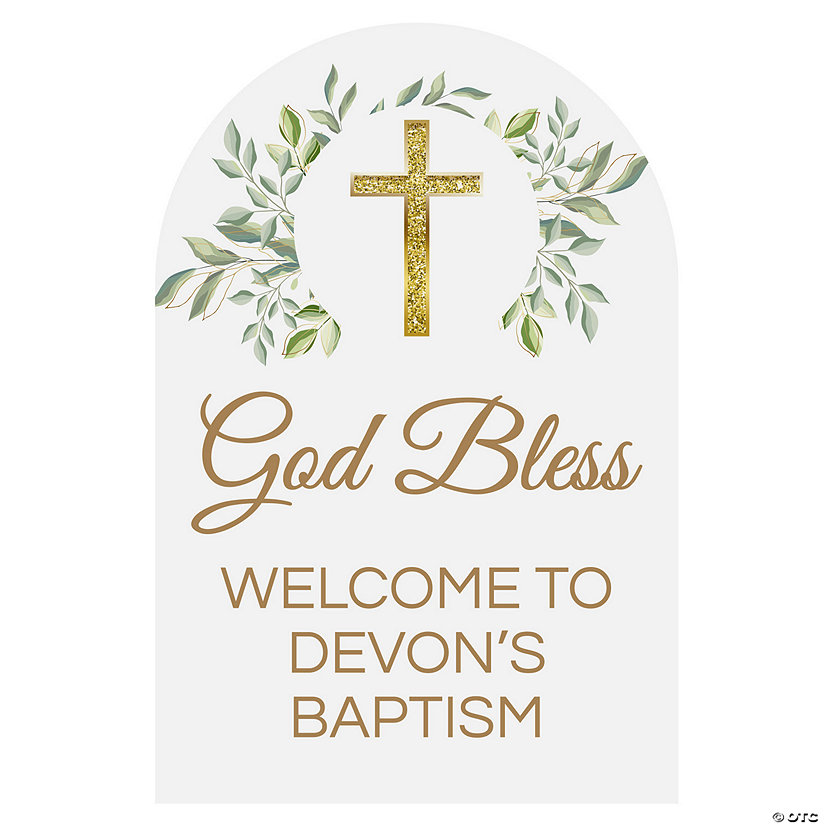 Personalized God Bless Religious Welcome Sign Image Thumbnail