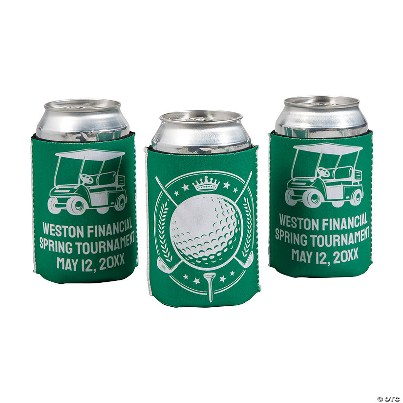 Personalized Golf Can Coolers - 12 Pc. Image