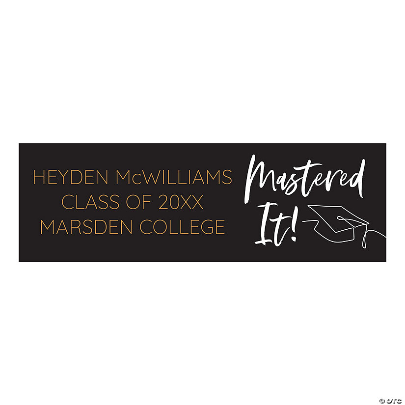 Personalized Graduation Mastered It Banner - Medium Image Thumbnail