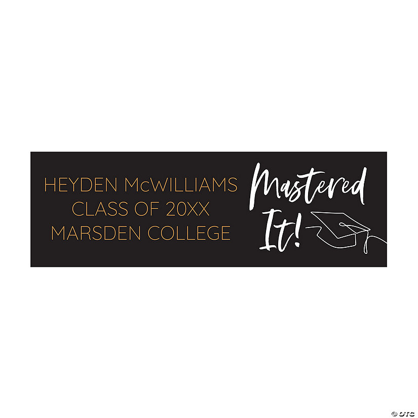 Personalized Graduation Mastered It Banner - Small Image Thumbnail